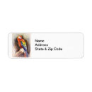 Search for parrot return address labels Blue