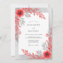 Search for red gray wedding invitations Watercolor