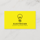 Search for electrician business cards Light bulb logo