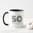 Search for 50 and fabulous mugs Black and white