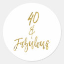 Search for 40 and fabulous stickers Gold