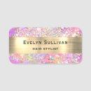 Search for esthetician name tags Gold glitter foil