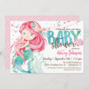 Search for mermaid baby shower invitations Pink