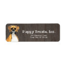 Search for boxer return address labels Puppy