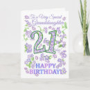 Search for granddaughters 21st birthday cards Floral