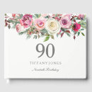 Search for 90th birthday guest books Floral
