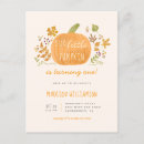 Search for little pumpkin on the way invitations Orange