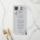 Search for purple and silver menus Flowers