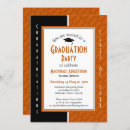 Search for black and orange graduation invitations Graduate