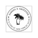 Search for palm tree rubber stamps Elegant round logo