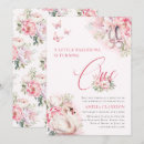 Search for swan 1st birthday invitations Floral