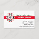 Search for fire department business cards Fireman