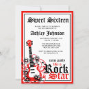 Search for party like a rock star invitations Black