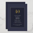 Search for 40th birthday invitations Real gold foil