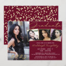 Search for maroon and gold graduation invitations Modern