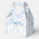 Search for dusty blue favor boxes Toile de jouy
