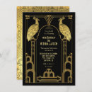 Search for art deco birthday invitations Peacock