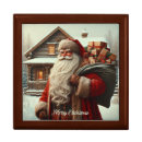 Search for vintage christmas gift boxes Santa