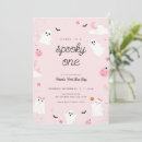 Search for spooky one birthday invitations Pink