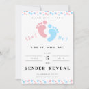 Search for feet gender reveal invitations Pink and blue