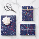 Search for red white and blue wrapping paper Fireworks