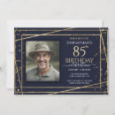 Search for 85th birthday invitations Gold