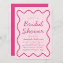 Search for hot pink bridal shower invitations Modern