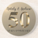Search for 50th anniversary coasters Gold