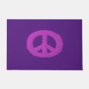 Search for peace sign doormats Purple