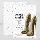 Search for gold high heel shoe invitations 50th