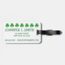 Search for shamrock luggage tags Green