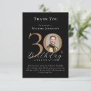 Search for 30th birthday thank you cards Typography