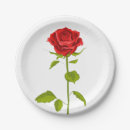 Search for red rose paper plates roses