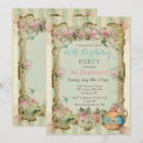 Search for tea birthday invitations Vintage
