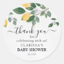 Search for yellow stickers baby shower thank you