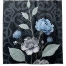 Search for silver and blue shower curtains Floral