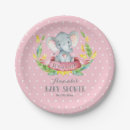 Search for pink and gray baby shower plates It's a girl