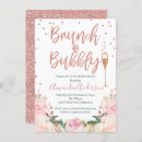 Search for rose bridal shower invitations Brunch and bubbly