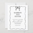 Search for bow tie wedding invitations Black and white