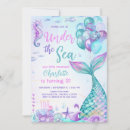 Search for mermaid 3rd birthday invitations Ocean
