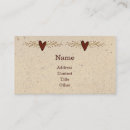 Search for primitive business cards Rustic