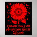 Search for heart disease awareness posters Red