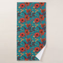 Search for teal bath towels Floral pattern