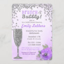 Search for purple and silver bridal shower invitations chic