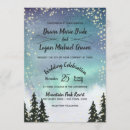 Search for northern lights wedding invitations Pine trees