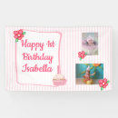 Search for 1st birthday and baptism banners Baby girl
