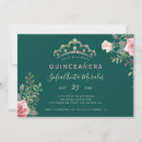 Search for green quinceanera invitations Modern