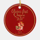 Search for year of the dragon ornaments Red and gold