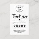 Search for thank you for your purchase business cards Handmade