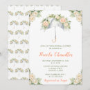 Search for peach and cream invitations Floral flowers